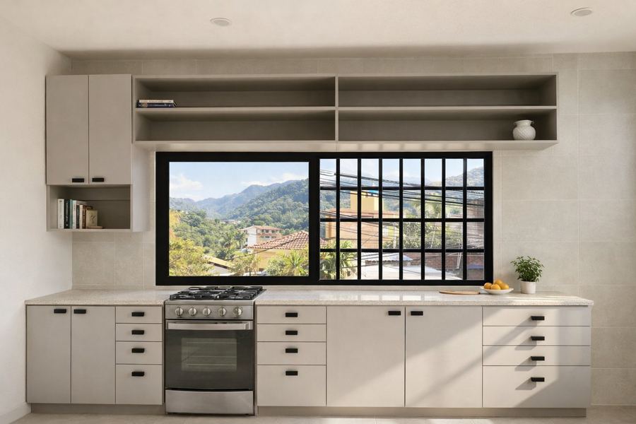 Cocina integral nogal