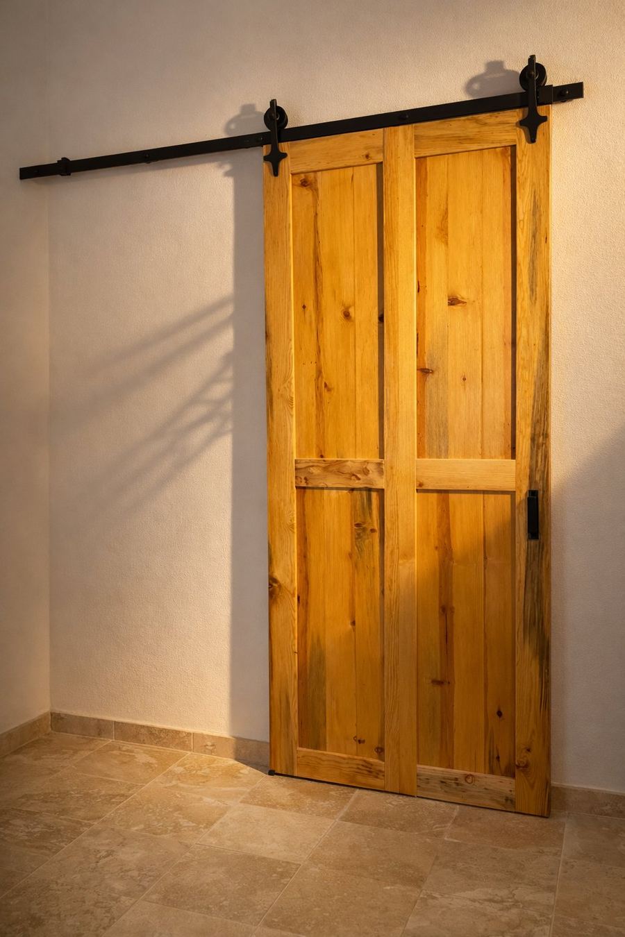 Puerta doble de parota